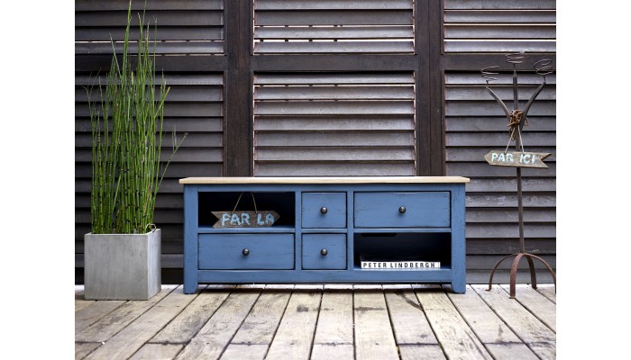 ZOE - Meuble TV 4 tiroirs 1 niche