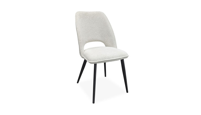 Chaise tissu bouclette 4 couleurs