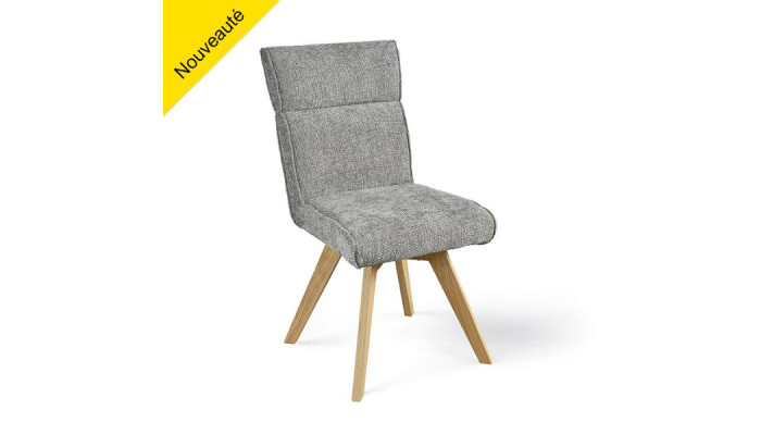 Chaise tissu et pieds bois