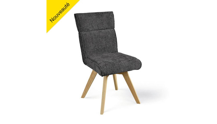 Chaise tissu et pieds bois