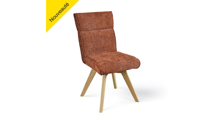 Chaise tissu et pieds bois