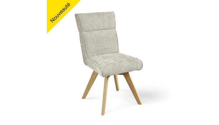 Chaise tissu et pieds bois