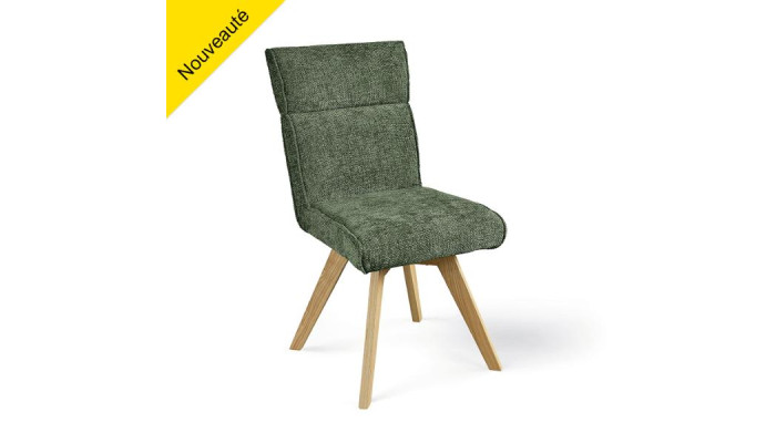 Chaise tissu et pieds bois