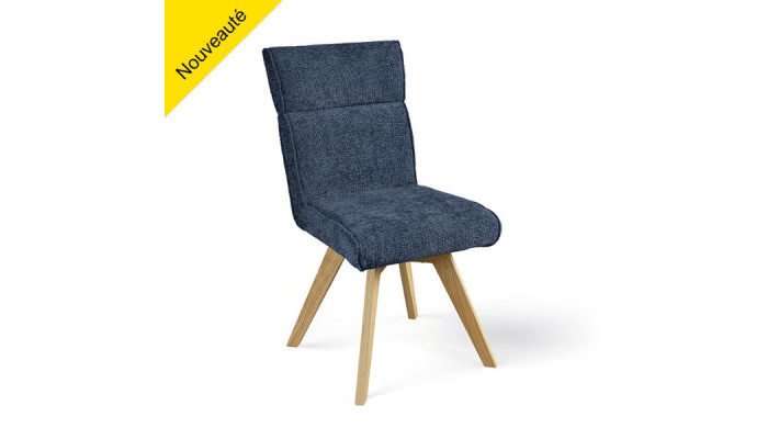 Chaise tissu et pieds bois
