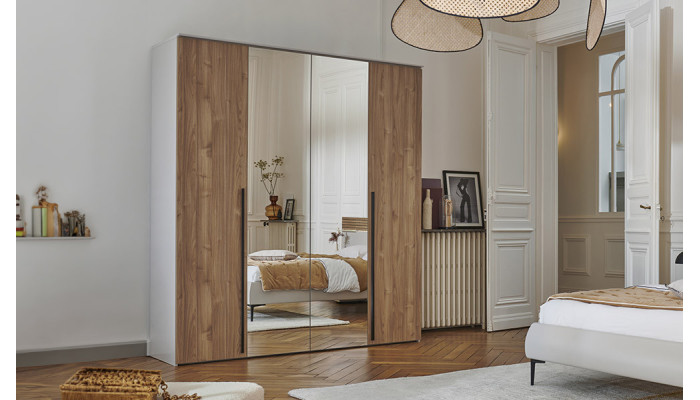 Opale - Armoire 4 portes battantes 