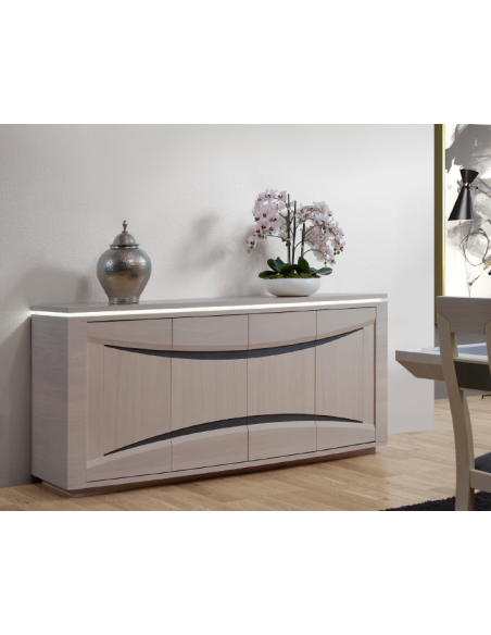 Ibiza - Enfilade 4 portes avec éclairage 