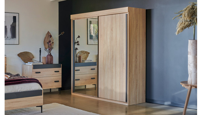 First - Armoire 2 portes coulissantes 