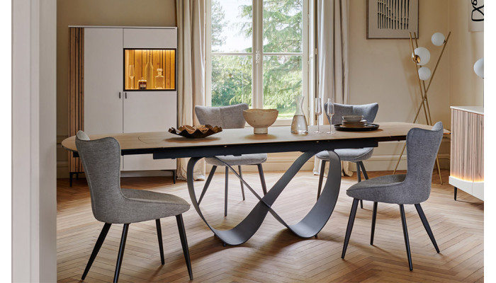 Topaze - Table de séjour extensible 