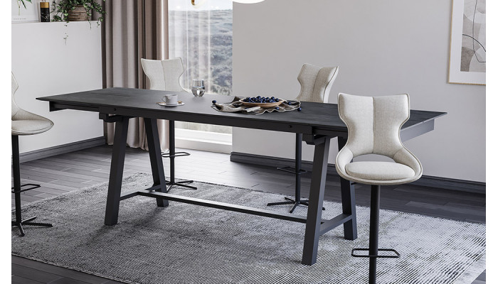 Mara - Table de séjour haute extensible 