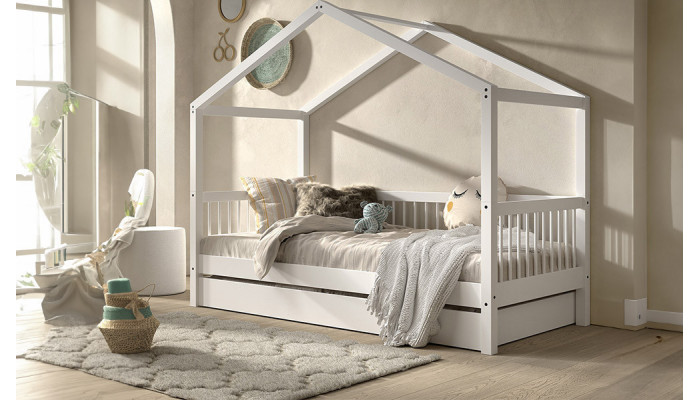 Orrest - Lit cabane pour couchage 90 x 200 cm 