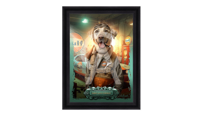 Déco - Image encadrée Mécani-Chien 