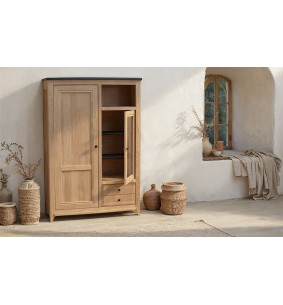 Vauban - Vitrine 2 portes 2 tiroirs 1 niche 